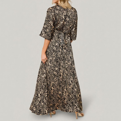 polka dot print maxi dress