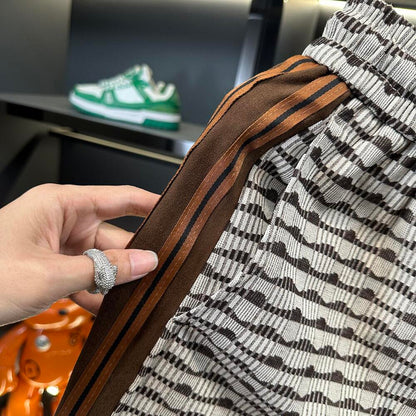 Wave & Side Stripe Casual Pants