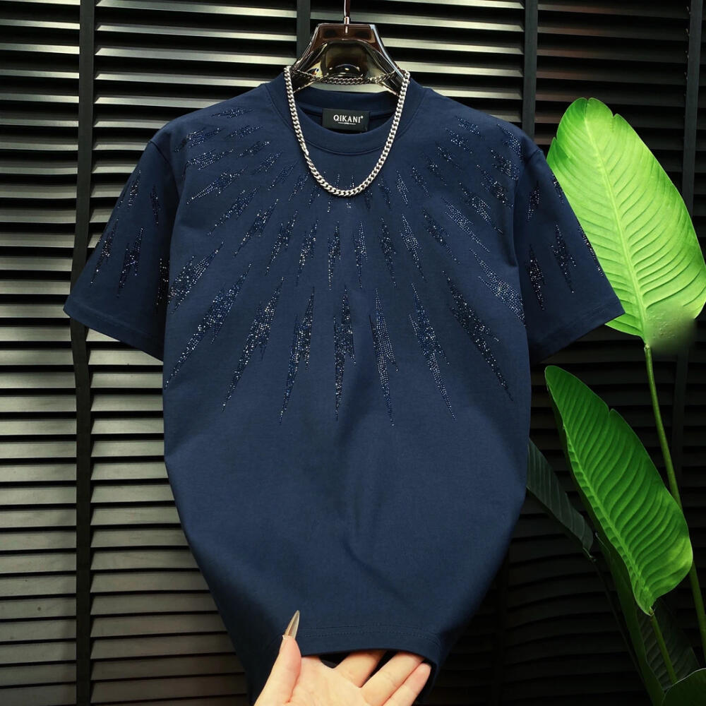 Lightning Rhinestone Short Sleeve T-shirt