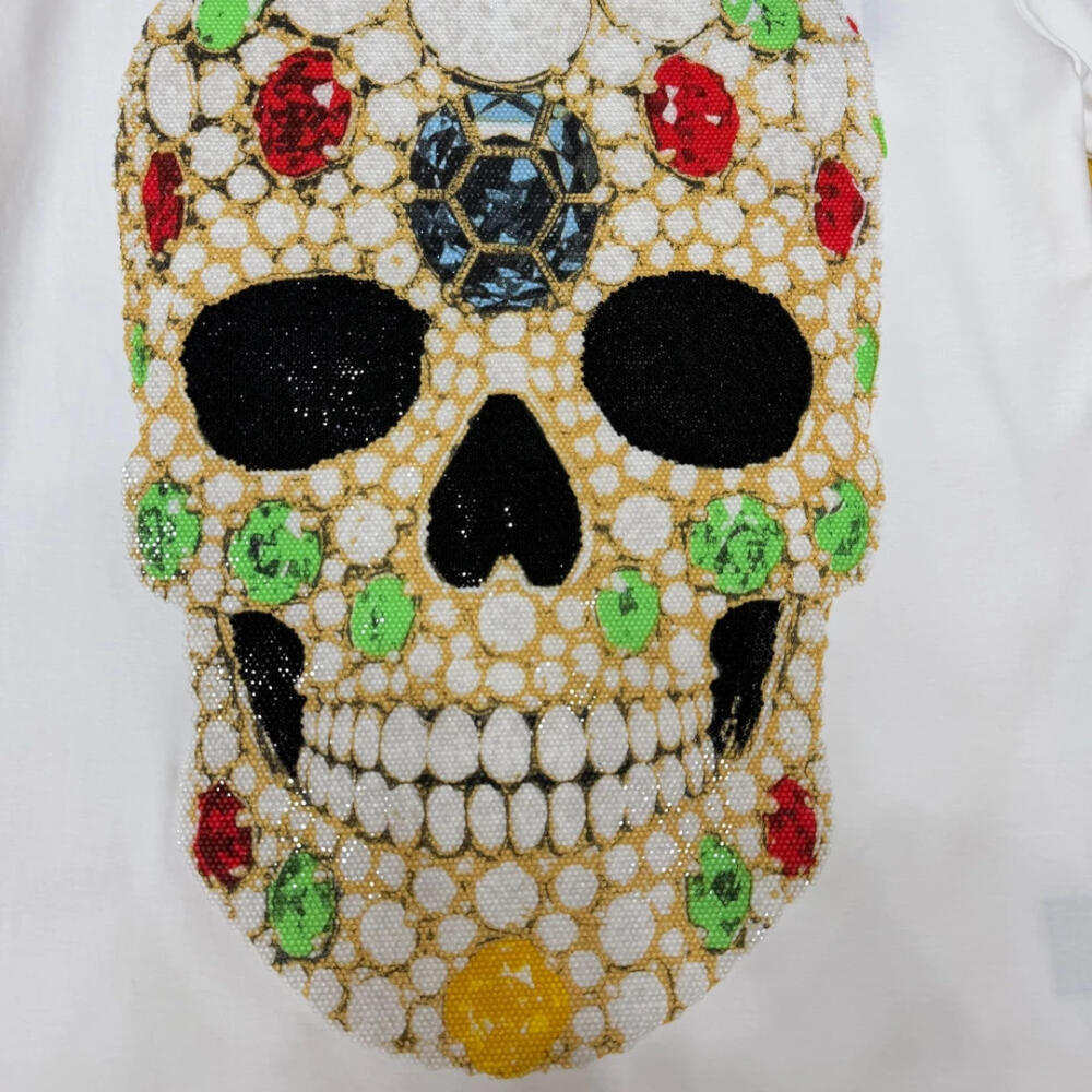 Jewel Skull Rhinestone T‑Shirt
