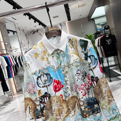 Jungle Leopard Group Print Shirt