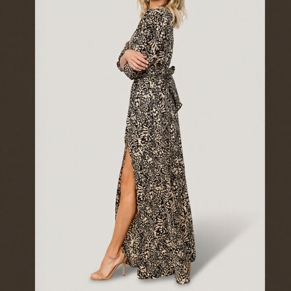 polka dot print maxi dress