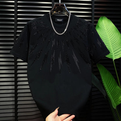 Lightning Rhinestone Short Sleeve T-shirt