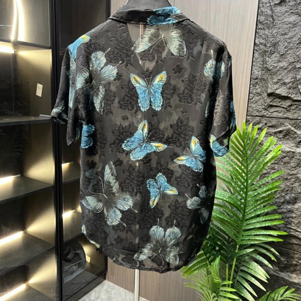 Lightweight Blue Butterfly Shirt