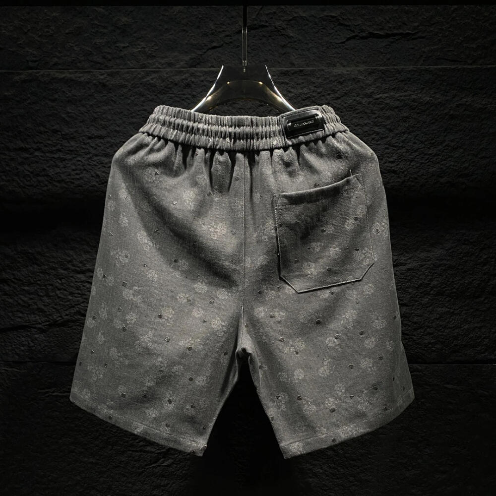 Vintage Ripped Floral Pattern Five-Point Shorts