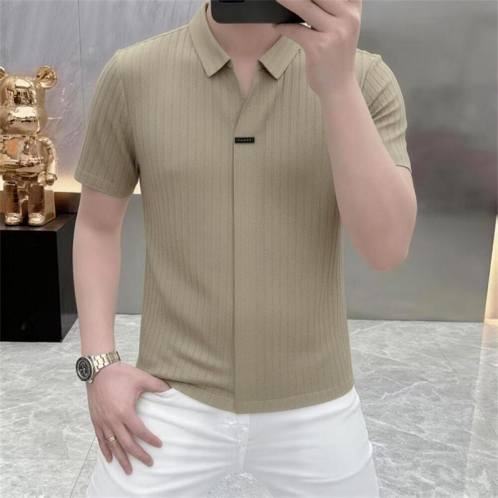 Vertical Striped Breathable T-shirt