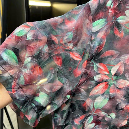 Lightweight Leaf Print Shirt