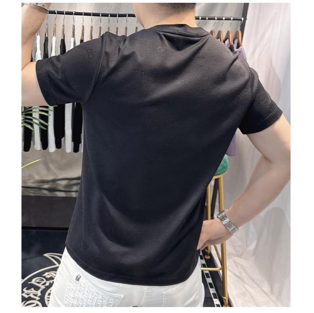 Solid Color Embossed T-Shirt