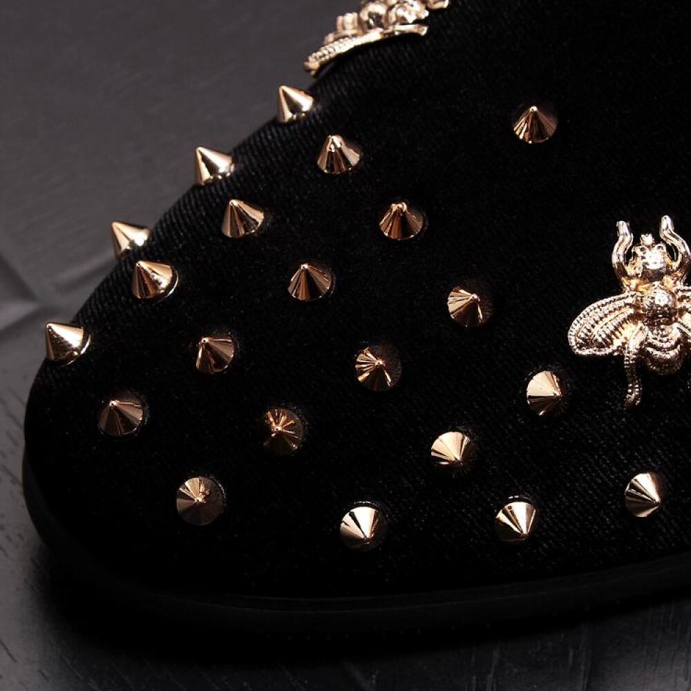 Bee Studded Loafers