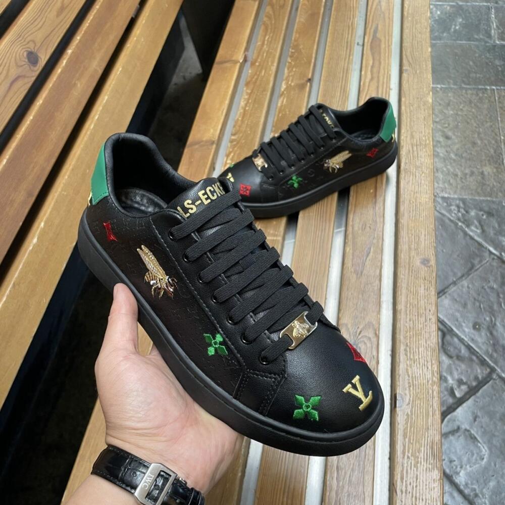 Subtle Bee Embroidered Casual Shoes