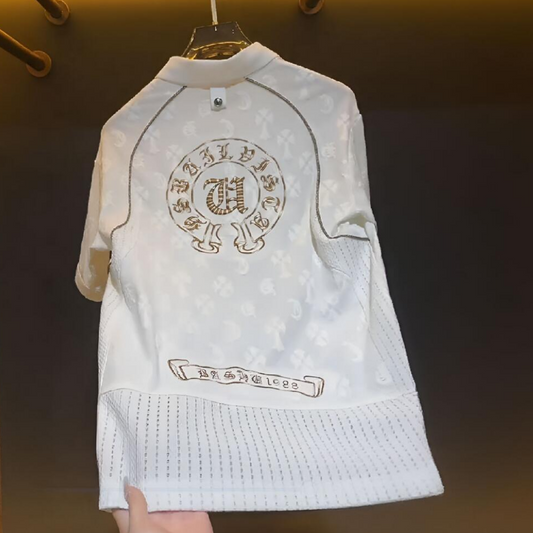 Rune Embossed Polo Shirt