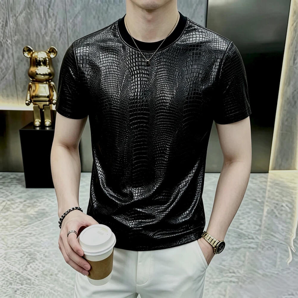 Imitation Crocodile Skin Texture T-Shirt