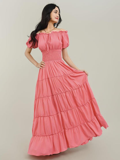 V-Neck Sleeveless Solid Color Patchwork Flared Maxi Dress