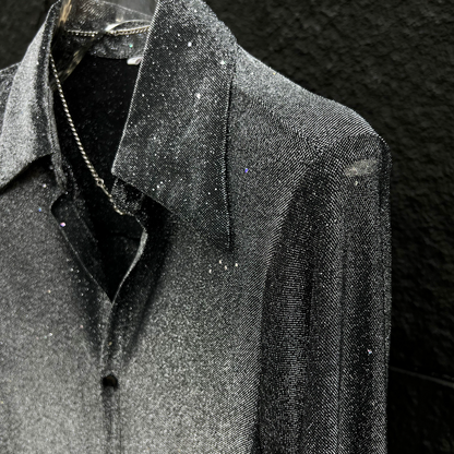 High-end starry sky short-sleeved shirt