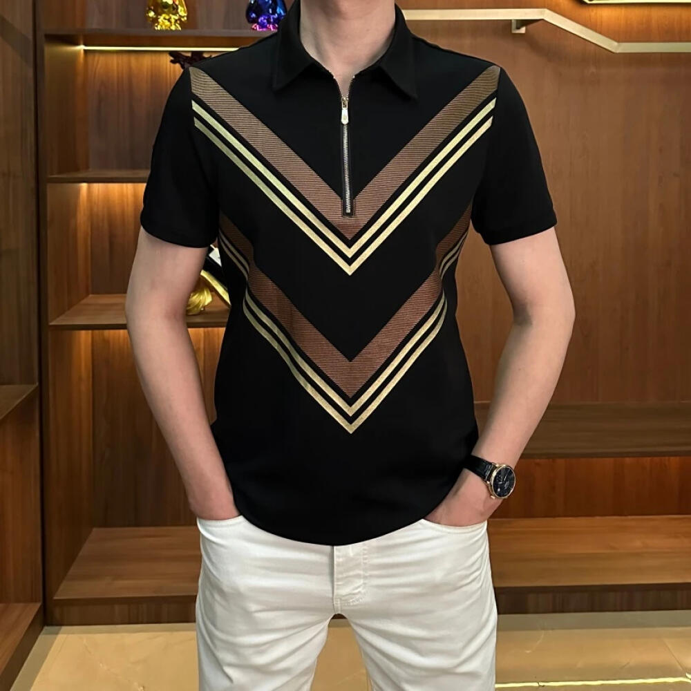 V-shaped Line Business Polo Shirt