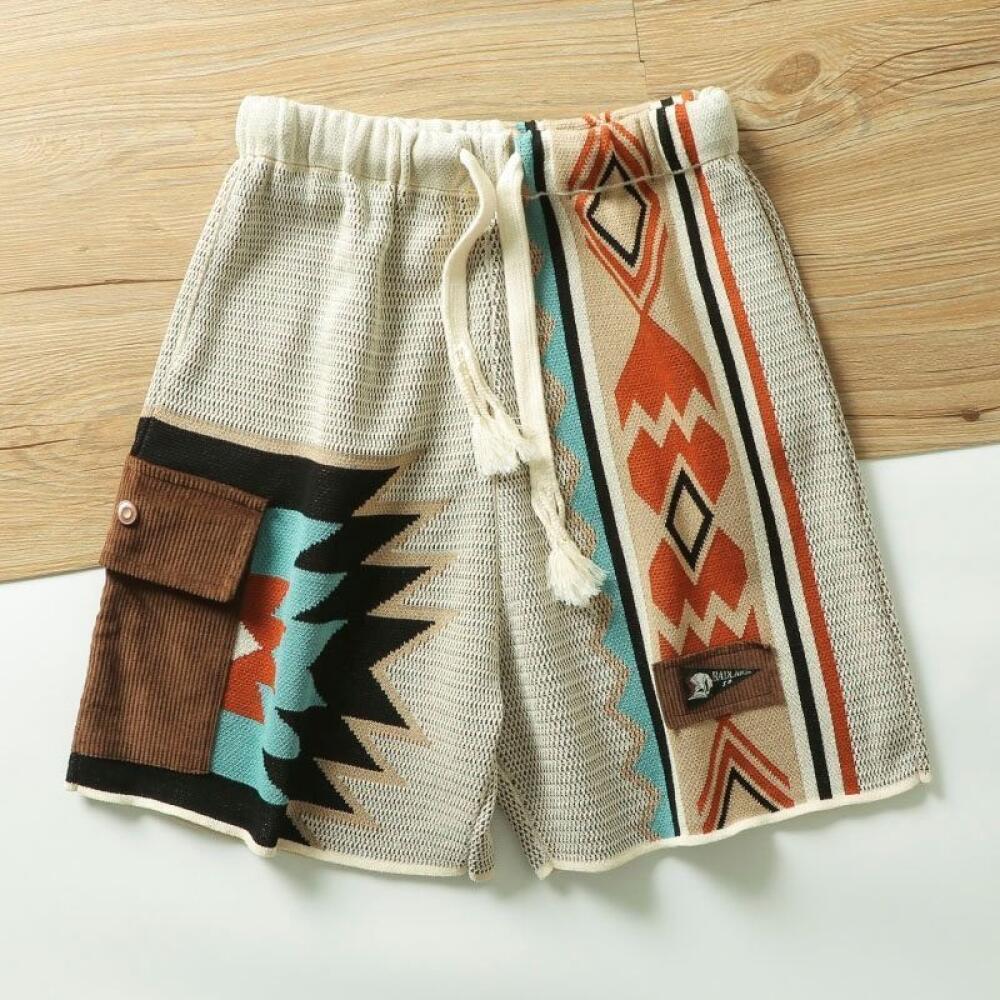 Ethnic Style Linen Shorts