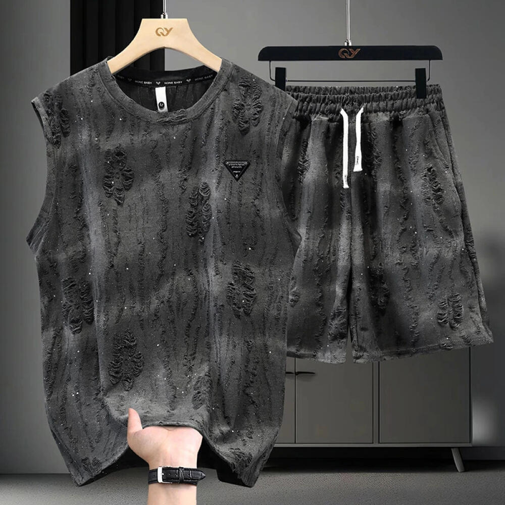 Vintage Ripped Vest And Shorts