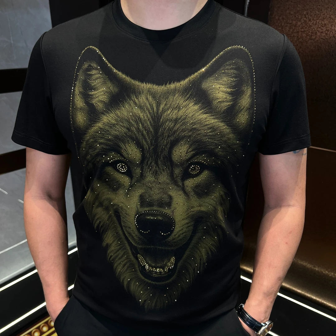 Wolf Head Sequin T-Shirt