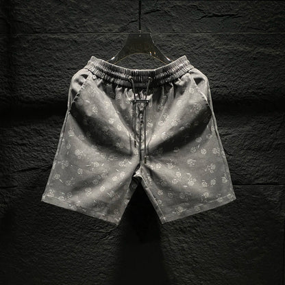 Floral Print Rhinestone Shorts