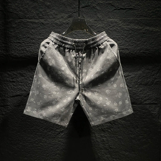 Floral Print Rhinestone Shorts