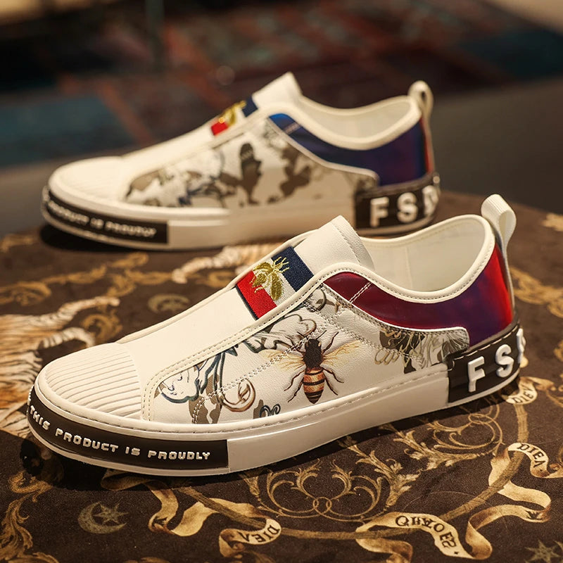 Luxury Bee Accent Casual Sneakers