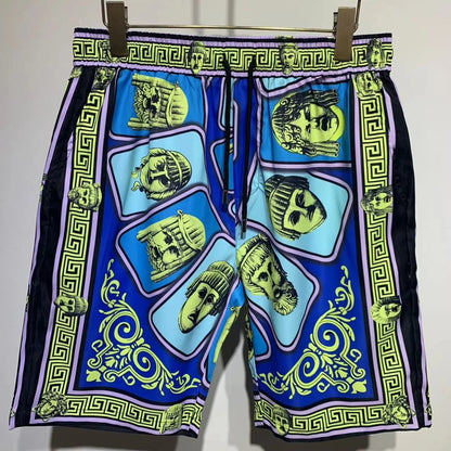 Mannequin Head Wig Print Shorts
