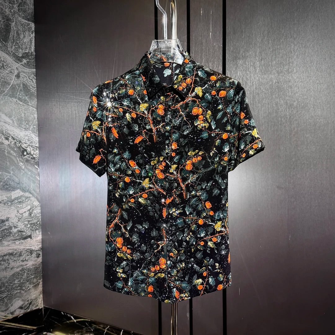 Orange Tree Rhinestone Shirt