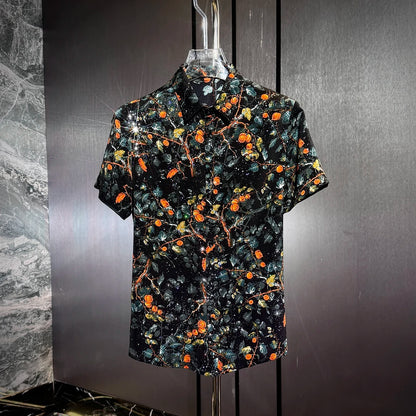 Orange Tree Rhinestone Shirt