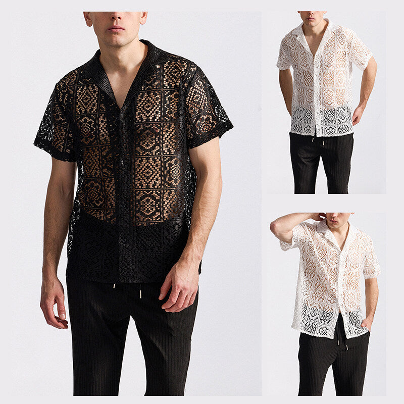 Hollow Out Pattern Casual Shirt