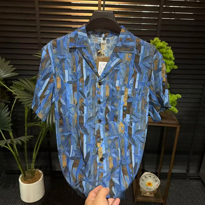Vintage Leaf Checkered Shirt