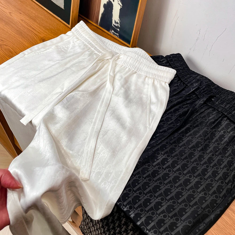 Subtle D‑Logo Casual Pants