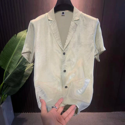 Acetate Silky Dress Shirt