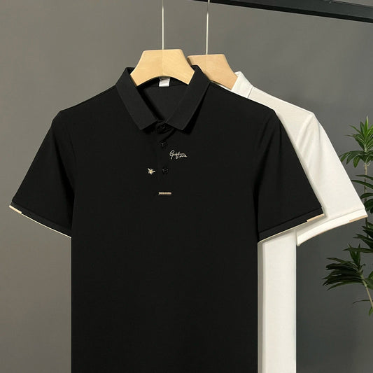 Bee Pattern Casual Polo Shirt