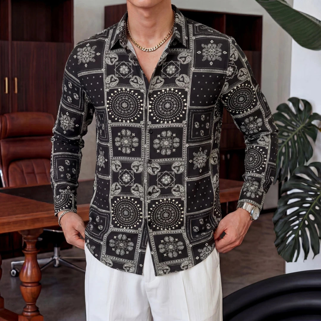 Retro Paisley Pattern Shirt