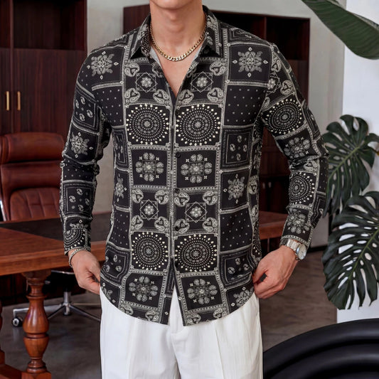 Retro Paisley Pattern Shirt