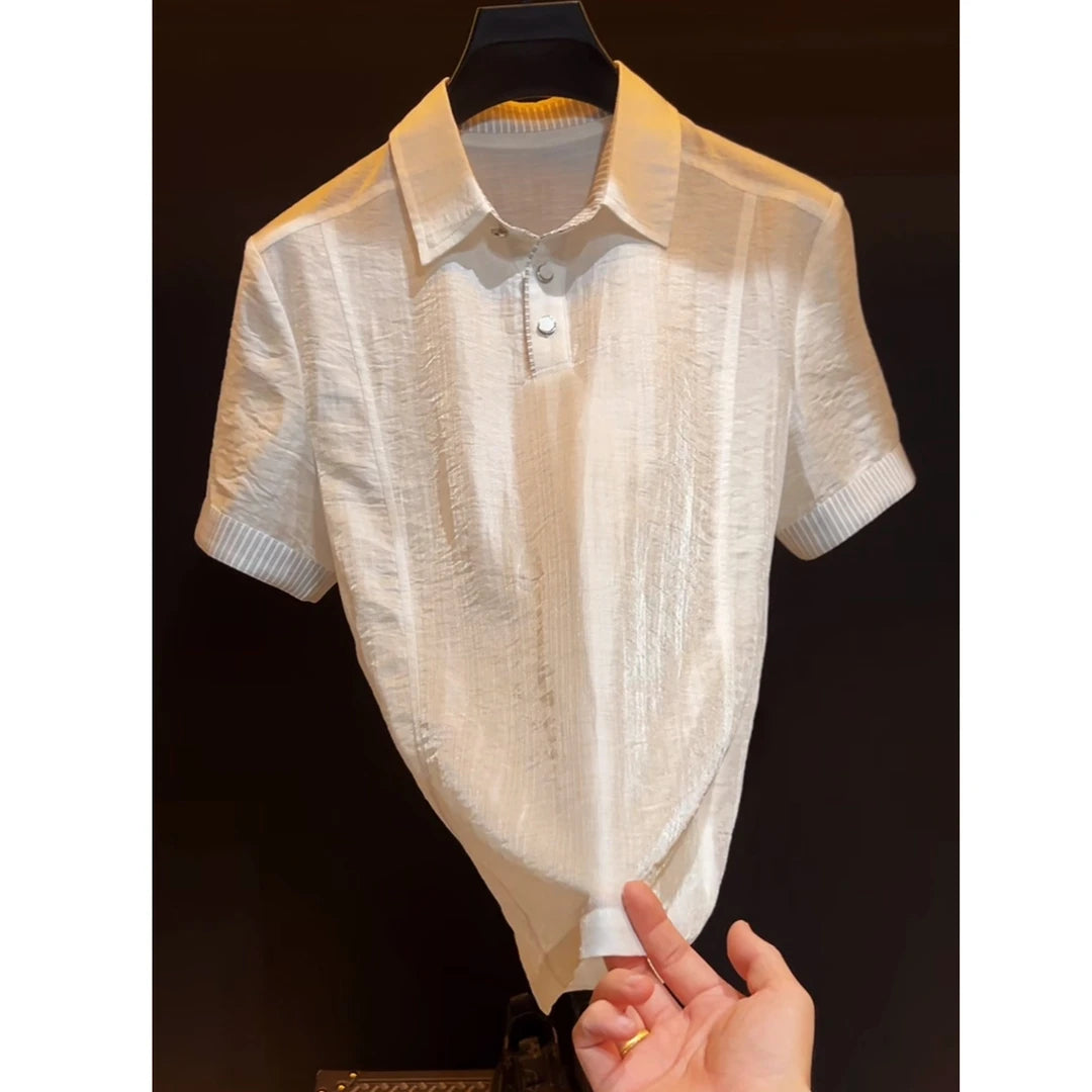 Solid Color Skin-Friendly Casual Polo Shirt
