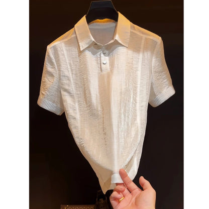 Solid Color Skin-Friendly Casual Polo Shirt