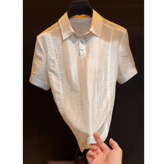 Solid Color Skin-Friendly Casual Polo Shirt