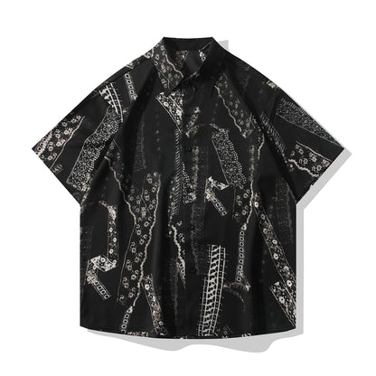 Black And White Floral Shirt