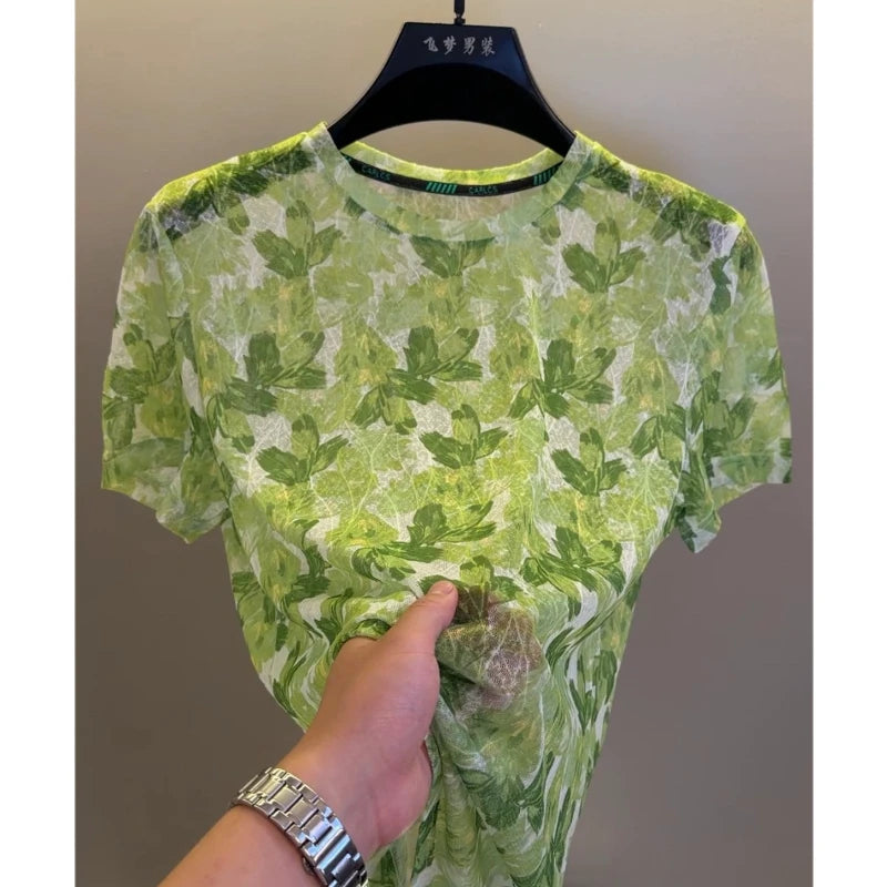 Sheer Breathable Flower T-shirt