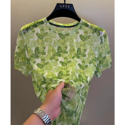 Sheer Breathable Flower T-shirt