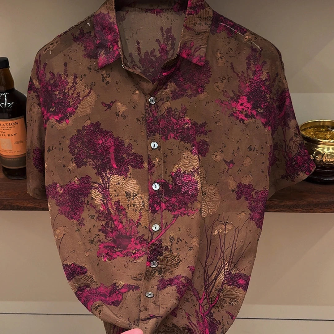 Tree Print Lightweight Shirt
