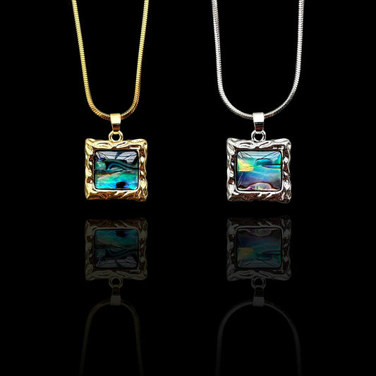 Natural Abalone Shell Inlaid Pendant