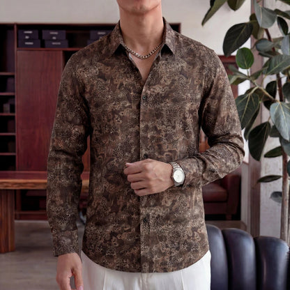 Premium Floral Emboss Texture Shirt