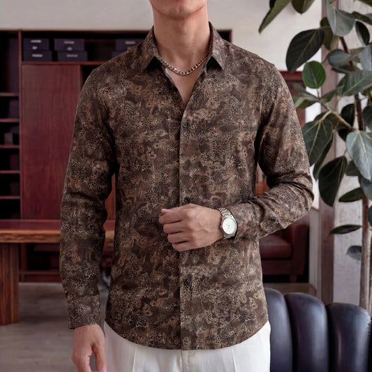 Premium Floral Emboss Texture Shirt