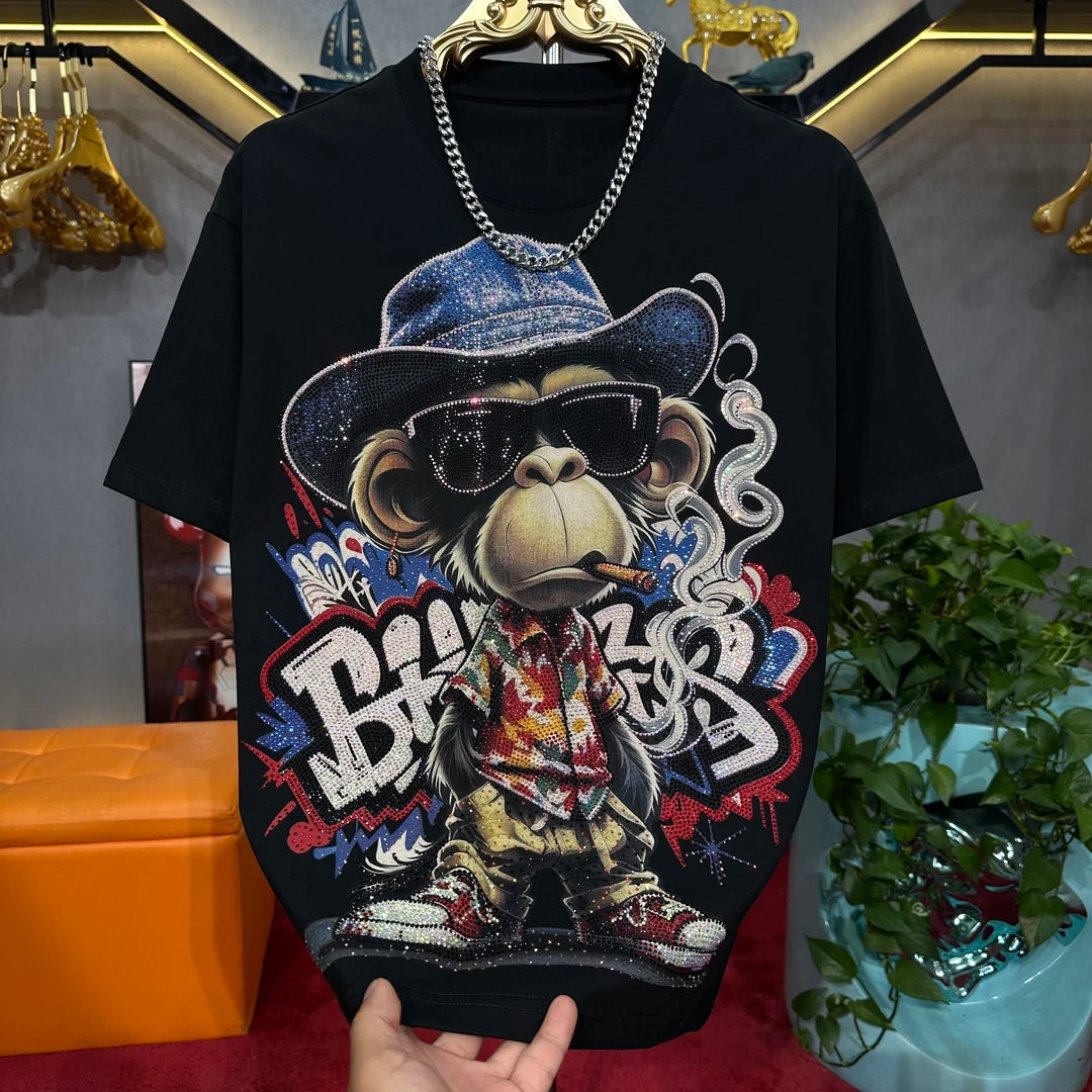Monkey Rhinestone Shirt