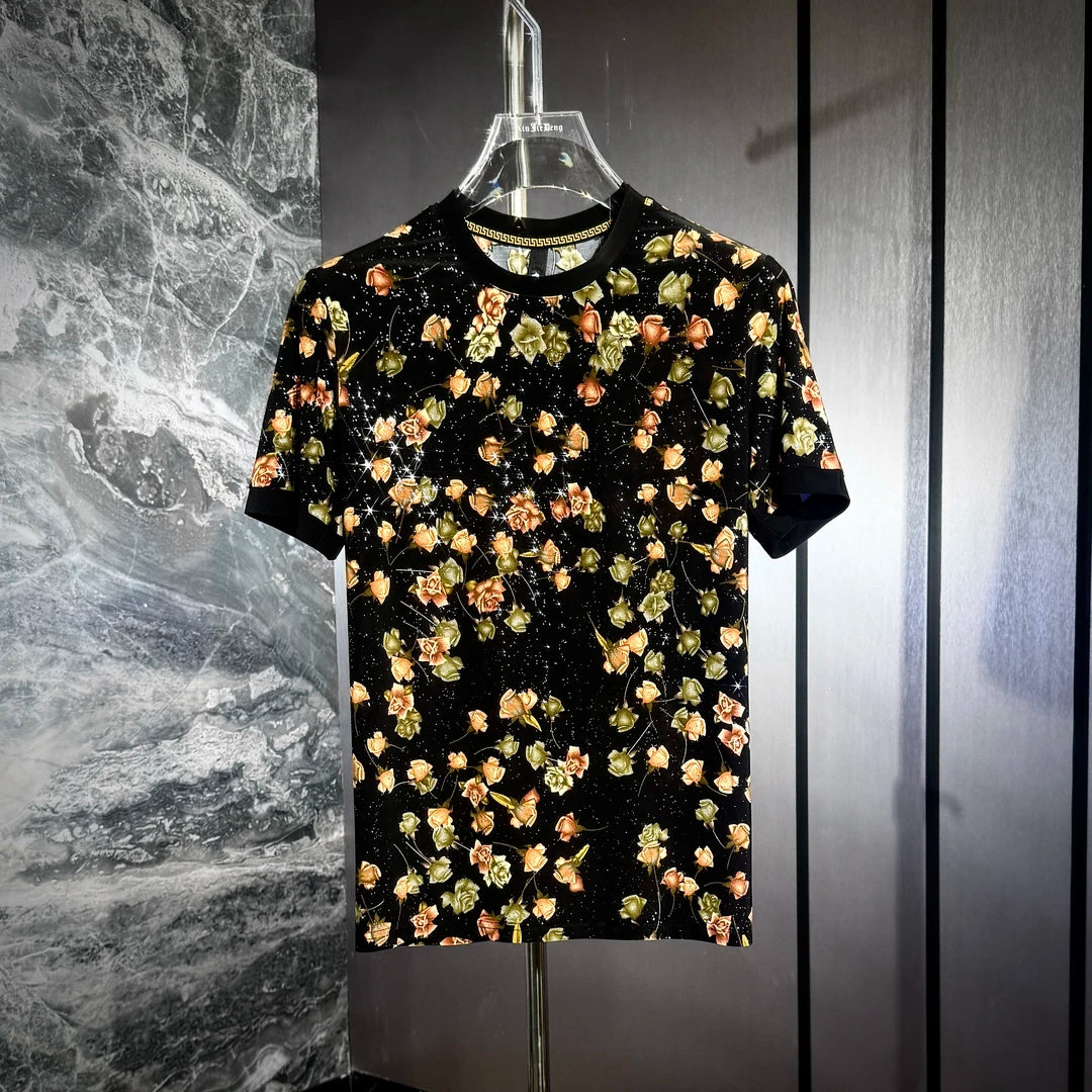 Golden Rose Rhinestone T-Shirt