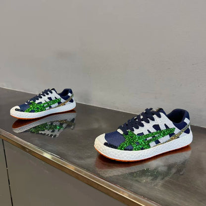 Glitter Knit Casual Sneakers