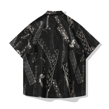 Black And White Floral Shirt