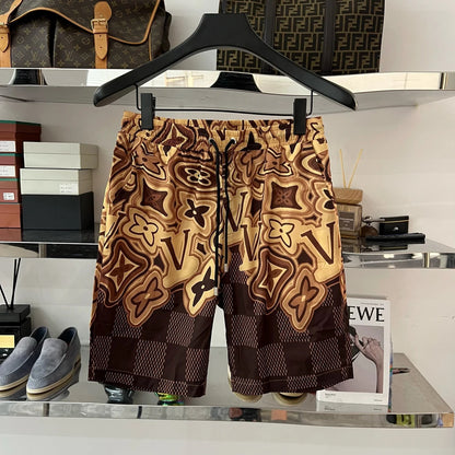 Square & Four-Leaf Clover Pattern Shorts